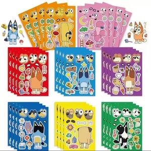 2/$10  16 Piece Bluey Sticker Sheets - Assorted Character Sticker Pack